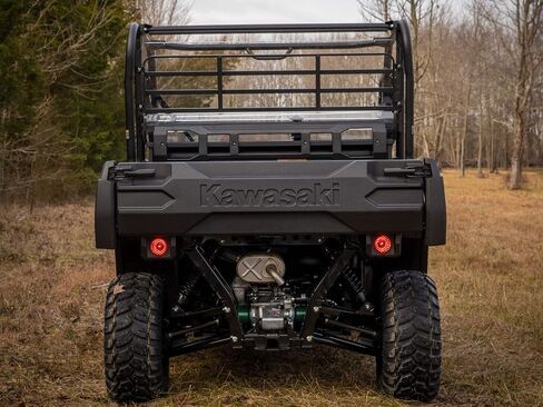 SuperATV Heavy Duty Rear Windshield Compatible With Kawasaki Mule Pro DX / FX: 2016+ | 1/4" Thick Lightly Tinted Polycarbonate | Protects From Debris and UV attack | Made in the USA in Saudi Arabia