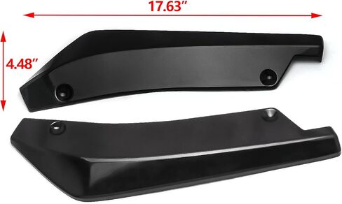 x xotic tech JDM ناشر المصد الخلفي Valance Spoiler Fin Lip Trim Universal Car Side Fender تنورة Lip Splitter Canard Protector (زوج واحد، أسود لامع مع أحمر) in Saudi Arabia