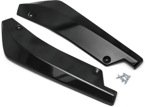 x xotic tech JDM ناشر المصد الخلفي Valance Spoiler Fin Lip Trim Universal Car Side Fender تنورة Lip Splitter Canard Protector (زوج واحد، أسود لامع مع أحمر) in Saudi Arabia