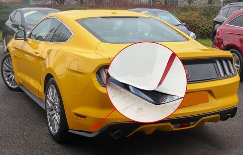 x xotic tech JDM ناشر المصد الخلفي Valance Spoiler Fin Lip Trim Universal Car Side Fender تنورة Lip Splitter Canard Protector (زوج واحد، أسود لامع مع أحمر) in Saudi Arabia