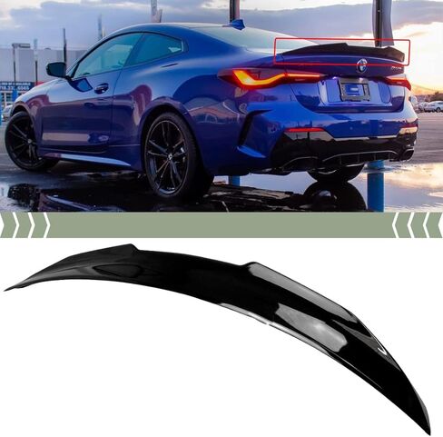 يناسب 2021-2025 BMW G22 430i M440i & G82 M4 أسود لامع طراز PSM جناح سبويلر الجذع in Saudi Arabia