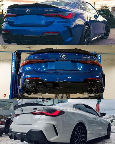 يناسب 2021-2025 BMW G22 430i M440i & G82 M4 أسود لامع طراز PSM جناح سبويلر الجذع in Saudi Arabia
