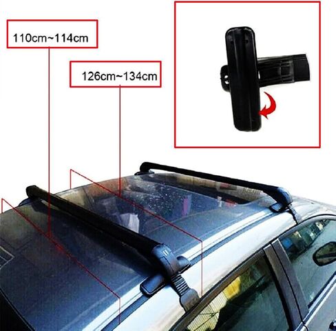 43.3" Car Top Roof Rack Cross Bar Luggage Carrier Fit for T0Y0TA Matrix 2005-2006 in Saudi Arabia