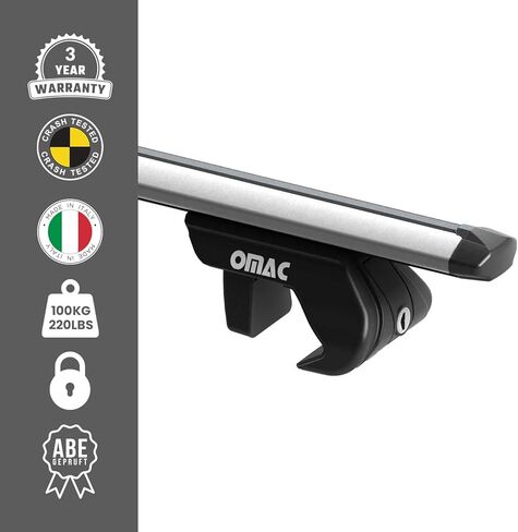 OMAC Roof Rack Cross Bars for Honda Pilot 2023-2025 Lockable 198Lbs Aluminium Black 2Pcs fits Cargo Carriers Kayak Canoe Bike Snowboard in Saudi Arabia