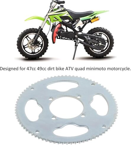 ضرس سلسلة خلفي 25H، فولاذ عالي القوة 54 مم 80 سن ضرس لدراجة نارية 47cc 49cc الترابية ATV Quad Mini Moto للدراجات النارية للدراجة الترابية ATV Quad Mini Moto النارية in Saudi Arabia