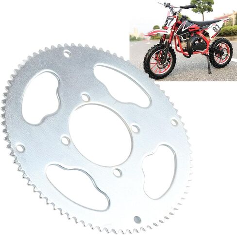 ضرس سلسلة خلفي 25H، فولاذ عالي القوة 54 مم 80 سن ضرس لدراجة نارية 47cc 49cc الترابية ATV Quad Mini Moto للدراجات النارية للدراجة الترابية ATV Quad Mini Moto النارية in Saudi Arabia