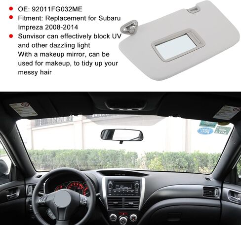 حاجب الشمس للسيارة، حاجب الشمس Assy الجانب الأيسر للسائق رمادي 92011FG032ME بديل لـ Impreza 2008‑2014 in Saudi Arabia