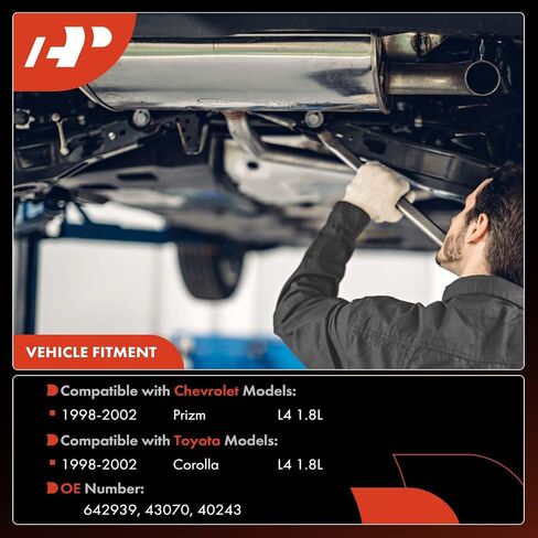 مجموعة المحول الحفاز A-Premium متوافقة مباشرة مع تويوتا كورولا وشيفروليه بريزم - 1998-2002 - 1.8 لتر، متوافقة مع وكالة حماية البيئة (EPA) in Saudi Arabia