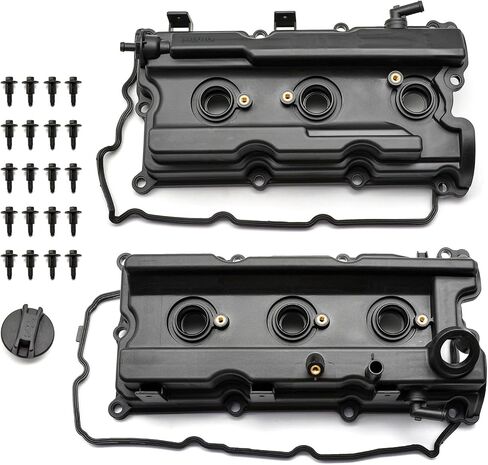 Pair Left Right Engine Valve Covers with Gaskets Bolts Oil Filter Cap for Nissan Frontier Pathfinder Xterra NV1500 NV2500 NV3500 4.0L V6 2005-2019 Replace OE 13264-EA210 13264-EA200 in Saudi Arabia