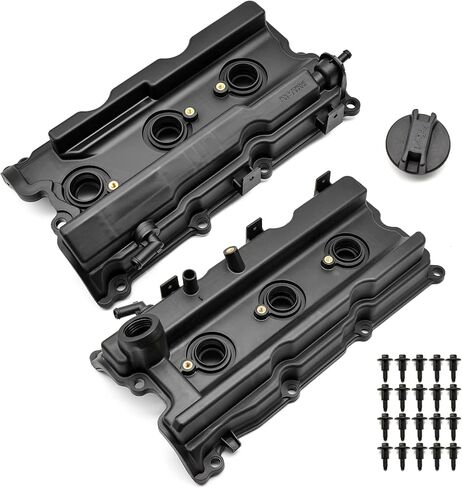 Pair Left Right Engine Valve Covers with Gaskets Bolts Oil Filter Cap for Nissan Frontier Pathfinder Xterra NV1500 NV2500 NV3500 4.0L V6 2005-2019 Replace OE 13264-EA210 13264-EA200 in Saudi Arabia