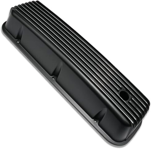 Black Aluminum Tall Valve Covers Finned Top Fit Chevy BBC 396-502 1965-1995 in Saudi Arabia