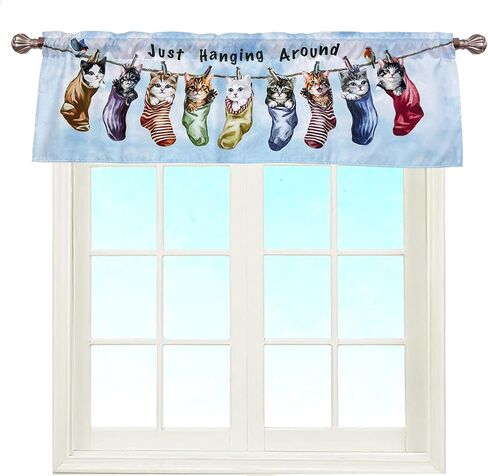 ستارة نافذة مزرعة كونتري ستارز ستارة بوهو للديكور وجيب قضيب الخصوصية مقاس 52 × 16 بوصة in Kuwait