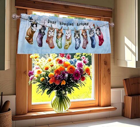 ستارة نافذة مزرعة كونتري ستارز ستارة بوهو للديكور وجيب قضيب الخصوصية مقاس 52 × 16 بوصة in Kuwait