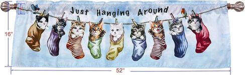 ستارة نافذة مزرعة كونتري ستارز ستارة بوهو للديكور وجيب قضيب الخصوصية مقاس 52 × 16 بوصة in Kuwait