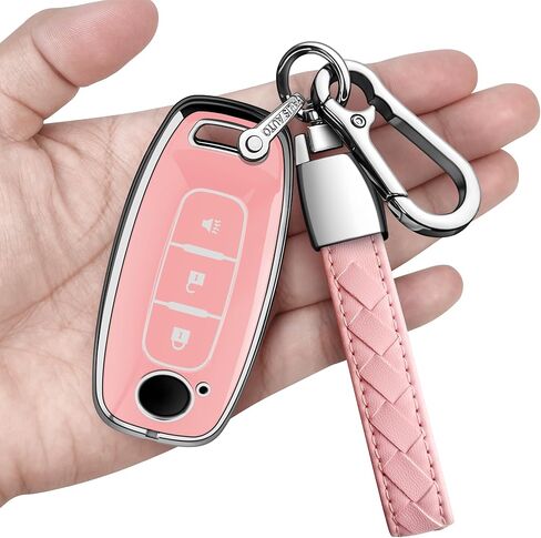 Sindeda for Nissan Key Fob Cover with Keychain Soft Full Protection Key Shell Key Case Compatible with 2023 2024 Nissan Pathfinder Rouge 4Runner (Blue, 5 Buttons) in Kuwait