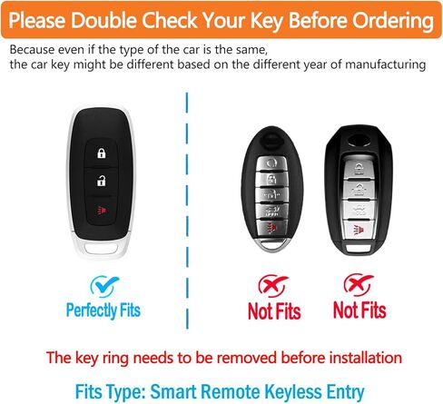 Sindeda for Nissan Key Fob Cover with Keychain Soft Full Protection Key Shell Key Case Compatible with 2023 2024 Nissan Pathfinder Rouge 4Runner (Blue, 5 Buttons) in Kuwait