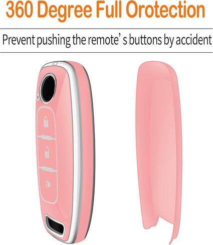 Sindeda for Nissan Key Fob Cover with Keychain Soft Full Protection Key Shell Key Case Compatible with 2023 2024 Nissan Pathfinder Rouge 4Runner (Blue, 5 Buttons) in Kuwait