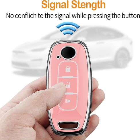 Sindeda for Nissan Key Fob Cover with Keychain Soft Full Protection Key Shell Key Case Compatible with 2023 2024 Nissan Pathfinder Rouge 4Runner (Blue, 5 Buttons) in Kuwait