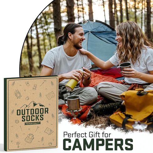 VICRAZY Gifts for Men - Funny Camping Socks for Men and Women, Unique Gifts for Campers – Perfect Camping Essentials, Accessories, and Stocking Stuffers – Funny Christmas Socks and Camper Must-Haves in Saudi Arabia