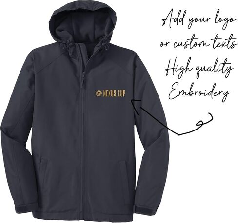 INK STITCH Men J327 Custom Embroidery Add Logo Texts Hooded Charger All Jackets in Saudi Arabia