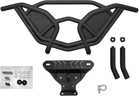 المصد الخلفي SuperATV لـ Can-Am Maverick X3 (انظر الإعداد) - مصنوع من أنابيب شديدة التحمل - مطلي بمسحوق لمزيد من المتانة - مشبك سحب مدمج - تثبيت مثبت بمسامير - سهولة الوصول إلى تغيير الزيت in Saudi Arabia