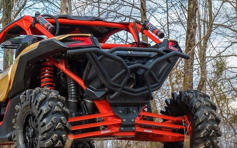 المصد الخلفي SuperATV لـ Can-Am Maverick X3 (انظر الإعداد) - مصنوع من أنابيب شديدة التحمل - مطلي بمسحوق لمزيد من المتانة - مشبك سحب مدمج - تثبيت مثبت بمسامير - سهولة الوصول إلى تغيير الزيت in Saudi Arabia