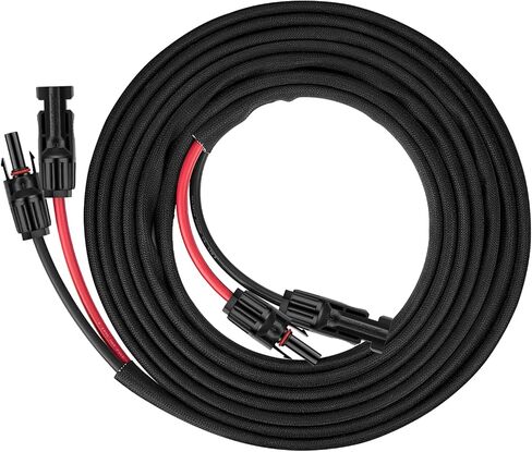 20FT 10AWG Solar Panel Extension Cable with Female and Male Connectors, Solar Cable for Solar Panels, Charge Controllers and Solar Generator (10AWG, 20FT) in Saudi Arabia