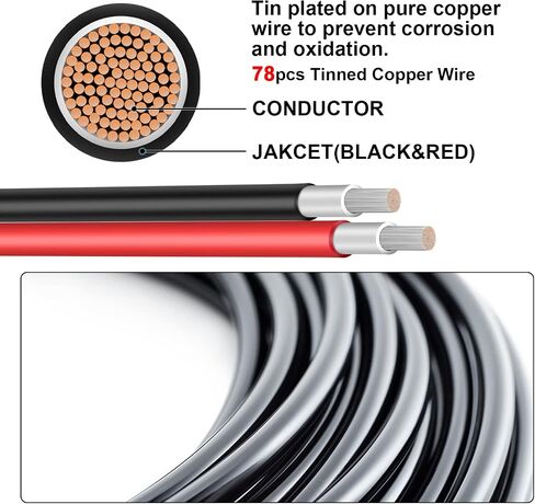 20FT 10AWG Solar Panel Extension Cable with Female and Male Connectors, Solar Cable for Solar Panels, Charge Controllers and Solar Generator (10AWG, 20FT) in Saudi Arabia