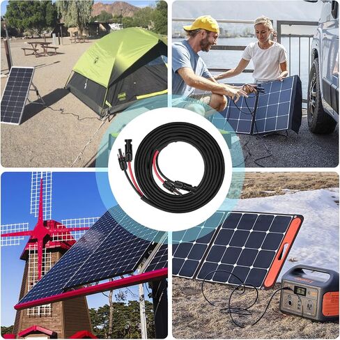 20FT 10AWG Solar Panel Extension Cable with Female and Male Connectors, Solar Cable for Solar Panels, Charge Controllers and Solar Generator (10AWG, 20FT) in Saudi Arabia