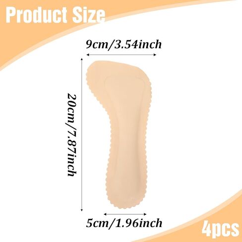 4 قطع من وسادات الكعب العالي للنساء، زوجان من النعال لدعم قوس الجل للصنادل المسطحة وأحذية حافية القدم مريحة لحفلات العمل وحفلات الزفاف والرقصات والسفر وسادات أحذية غير مرئية in Kuwait