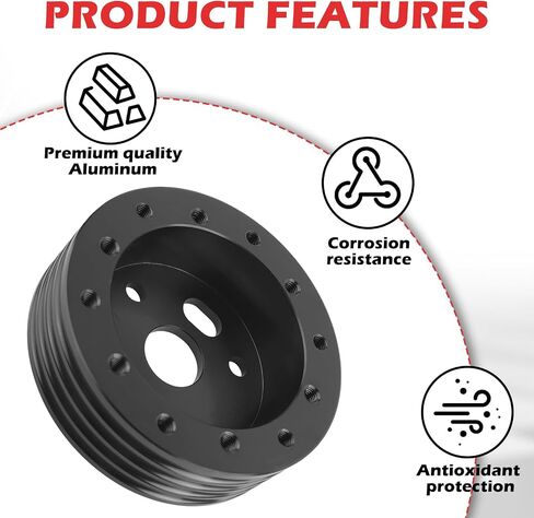 10PCS Steering Wheel Adapter Kit,Sturdy Steering Wheel Hub Adapter with Bolts for 6 Hole to 3 Hole Conversion or Raising The Steerings Wheels,Essential Steerings Wheels Spacer in Saudi Arabia