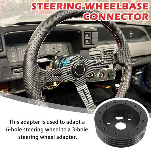 10PCS Steering Wheel Adapter Kit,Sturdy Steering Wheel Hub Adapter with Bolts for 6 Hole to 3 Hole Conversion or Raising The Steerings Wheels,Essential Steerings Wheels Spacer in Saudi Arabia