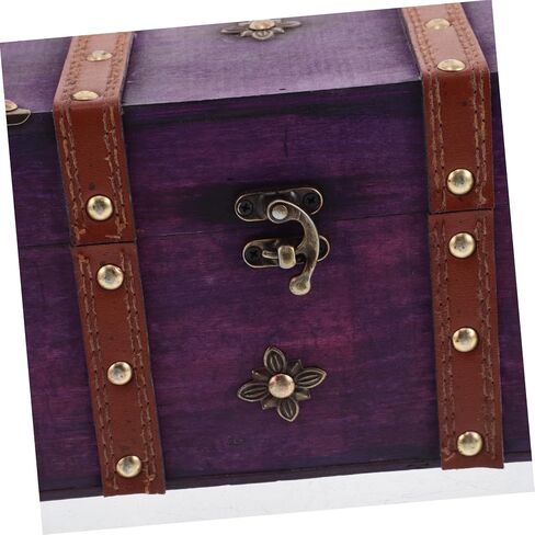 LIFKOME Vintage Wooden Treasure Chest with Hasp Lock Elegant Jewelry Keepsake Box for Home Decor Rustic Organizer for Trinkets and Items Multifunctional Storage in Saudi Arabia
