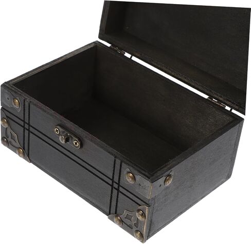 Cabilock Vintage Wooden Jewelry Box Decorative Storage Box for Treasure Chest Photo Prop in Saudi Arabia