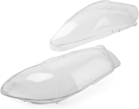 Cndoci37 Side Headlight Head Light Lamp Lens Cover 2PCS for BMW F18/F10 520 523 525 535 530 10-14 Clear in Saudi Arabia