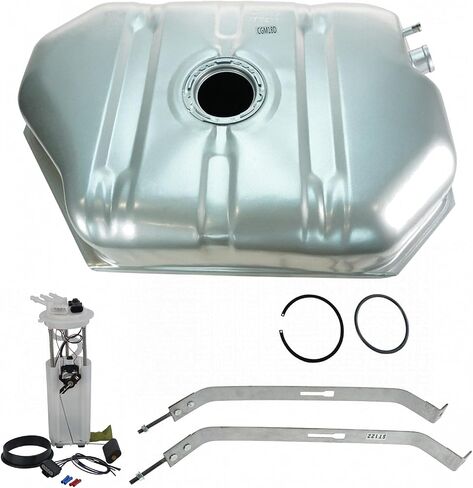 TRQ Side Mounted Fuel Tank Kit Fuel Pump Module Assembly Fuel Tank Strap Gas Fuel Tank Compatible with 1992-1996 Ford F-150 F-250 F-350 in Saudi Arabia