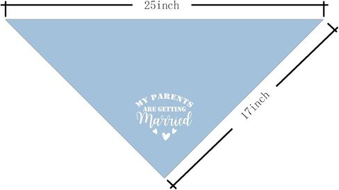 Dark Blue Dog Bandana, My Parents are Getting Married Wedding Announcement Dog Bandana, Pet Dog Triangle Scarf, Pet Dog Scarf Accessories, Dog Bandana for Small Medium Large Dogs (D57) in Saudi Arabia
