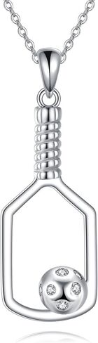 YAFEINI Lacrosse Stick Necklace Sterling Silver Lacrosse Stick and Ball Pendant Necklace Lacrosse Jewelry for Women Men in Saudi Arabia