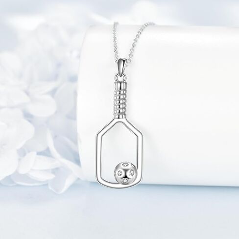 YAFEINI Lacrosse Stick Necklace Sterling Silver Lacrosse Stick and Ball Pendant Necklace Lacrosse Jewelry for Women Men in Saudi Arabia