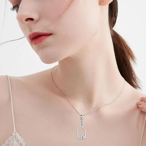 YAFEINI Lacrosse Stick Necklace Sterling Silver Lacrosse Stick and Ball Pendant Necklace Lacrosse Jewelry for Women Men in Saudi Arabia