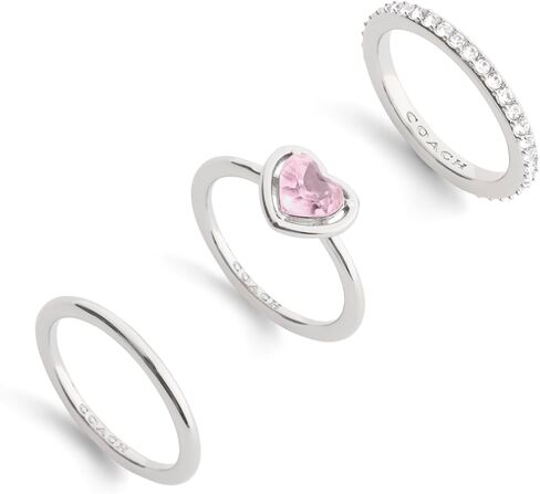 Coach Women's Halo Heart Stackable Ring Set in Saudi Arabia