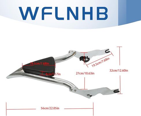 WFLNHB 16 بوصة مسند ظهر للدراجة النارية سيسي بار مسند ظهر بديل لـ CVO Road Glide Street Glide Touring Road King Road Glide 2009-2020 in Saudi Arabia