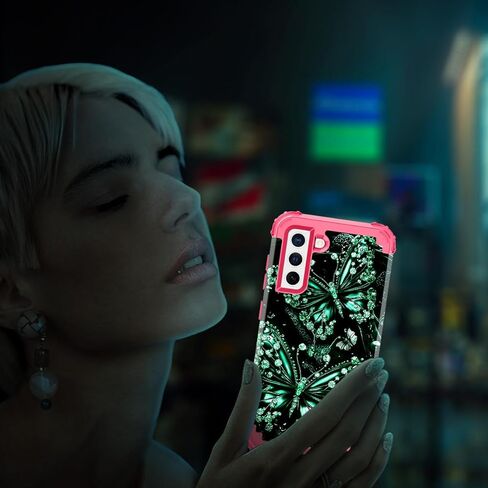 Miqala for Galaxy S21 FE 5G Case,Glow in The Dark Three Layer Heavy Duty Shockproof Full Body Protection Hard Plastic Bumper+Soft Silicone Protective Case for Samsung Galaxy S21 FE 6.4 inch,All in Kuwait
