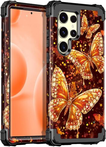 حافظة Miqala لهاتف Galaxy S23 FE 5G، تتوهج في الظلام بثلاث طبقات شديدة التحمل مضادة للصدمات لحماية الجسم بالكامل من البلاستيك الصلب + حافظة سيليكون ناعمة لهاتف Samsung Galaxy S23 FE 6.4 بوصة، أزرق وردي in Kuwait