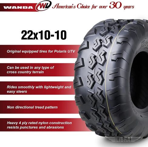 إطارات واندا 2 UTV ATV 22x10-10 22x10x10 4PR Polaris - 10238 in Saudi Arabia
