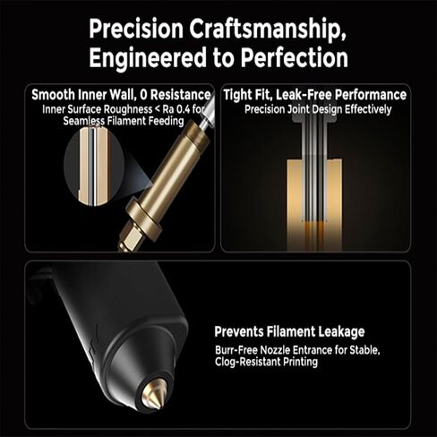 5 Packs Creality 3D Hardened Steel MK8 Nozzle with High Temperature Resistance Upgraded Tungsten All Metal Nozzle Ends for Makerbot Ender 3 / Ender 3 S1, Pro, CR-10 Series in Saudi Arabia