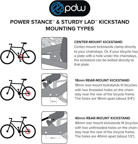 Portland Design Works Sturdy Lad E-Bike Kickstand | Center Mount in Kuwait