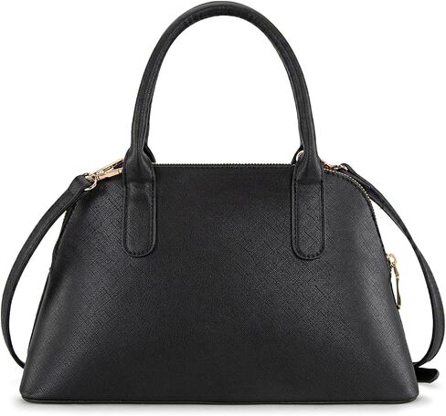 Milan Chiva Dome Satchel Purse for Women Textured Top Handle Designer Crossbody Bag with Belted Detailing in Saudi Arabia