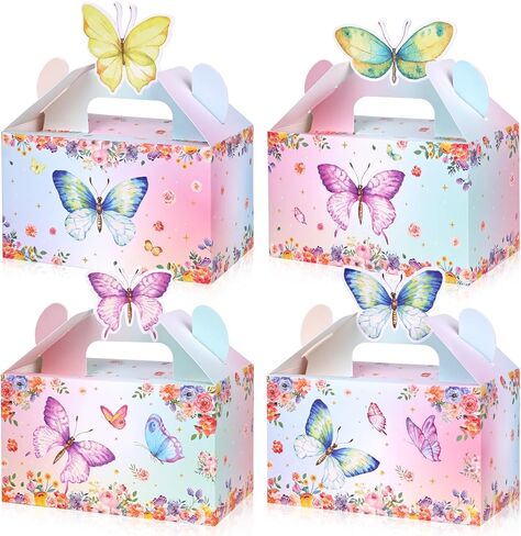 VGOODALL 30PCS Butterfly Party Favor Boxes, Goodie Gable Treat Box Paper Candy Box for Birthday Party Supplies Baby Shower Wedding Party in Saudi Arabia