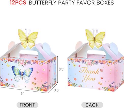 VGOODALL 30PCS Butterfly Party Favor Boxes, Goodie Gable Treat Box Paper Candy Box for Birthday Party Supplies Baby Shower Wedding Party in Saudi Arabia